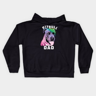 Mens Blue Nose Pitbull Dad Pop Art Style Cool Pit Kids Hoodie